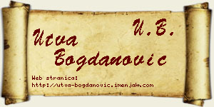 Utva Bogdanović vizit kartica